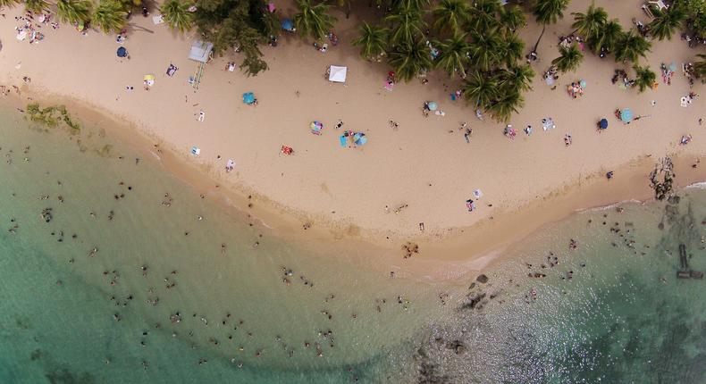 A beach in San Juan, Puerto Rico.