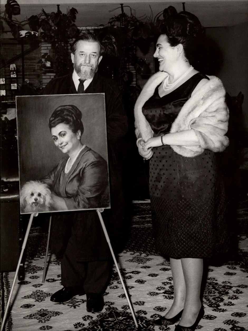 Jovanka Broz sa slikarom Jakcem 1966.