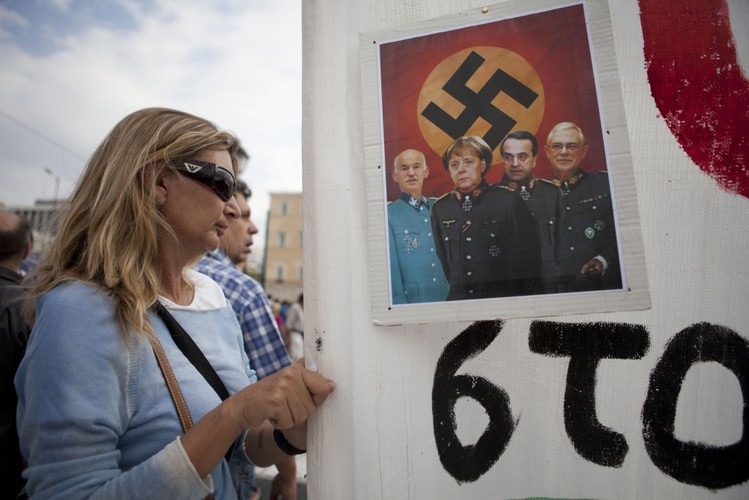 Ateny, wizyta Angeli Merkel – tak Grecy witali Kanclerz Niemiec (14)