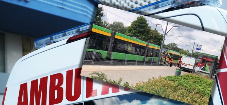 Zderzenie tramwajów w centrum Poznania. Wielu poszkodowanych, kilka osób ciężko rannych