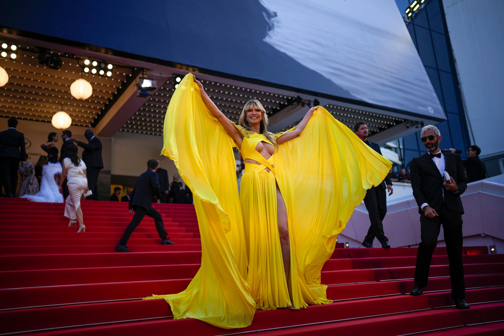 Topmodelka Heidi Klum na červenom koberci v Cannes