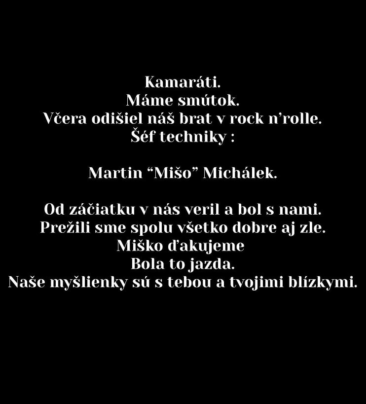 Kapela Desmod oplakáva smrť kolegu.