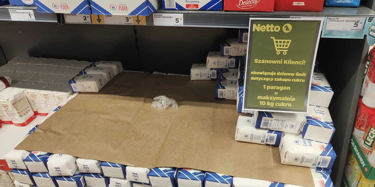 Netto wprowadziło limity sprzedaży cukru