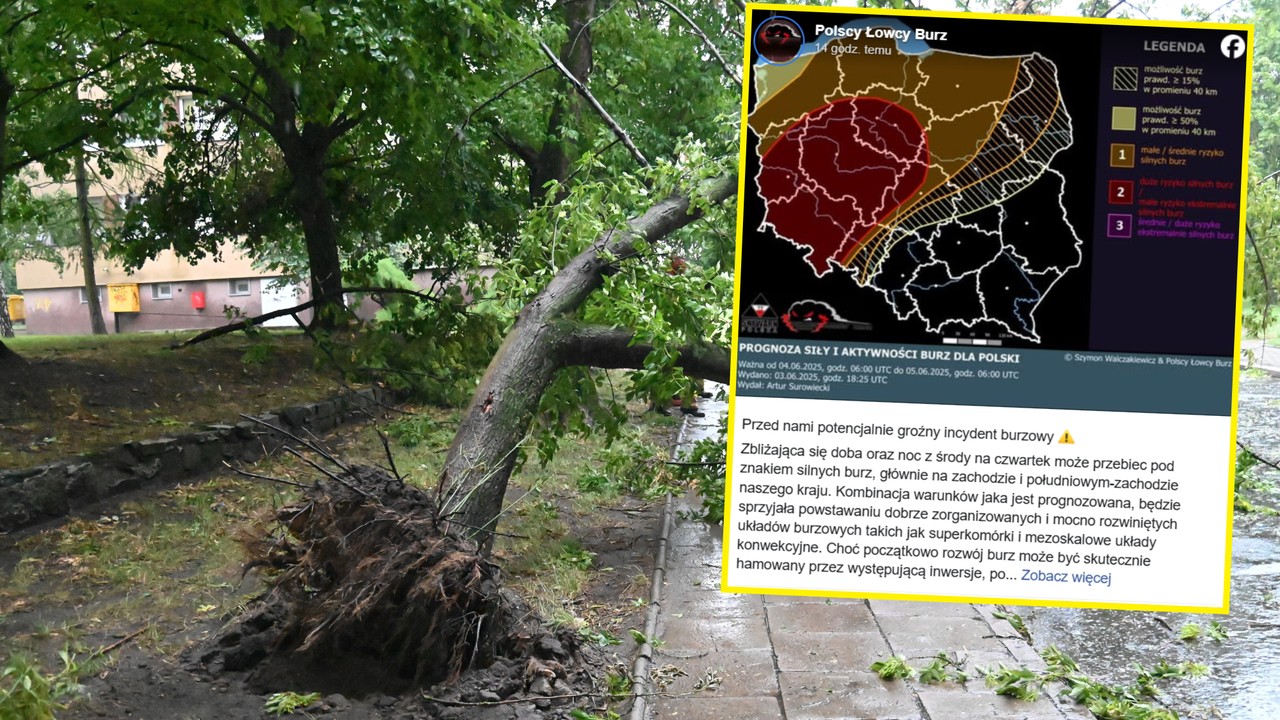 Ryzyko tornad i układu bow-echo. Łowcy Burz ostrzegają przed nagłym załamaniem pogody