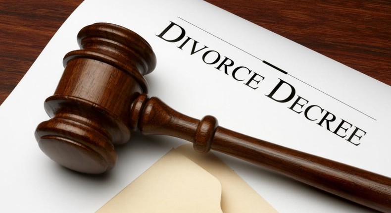 An illustration of a divorce decree