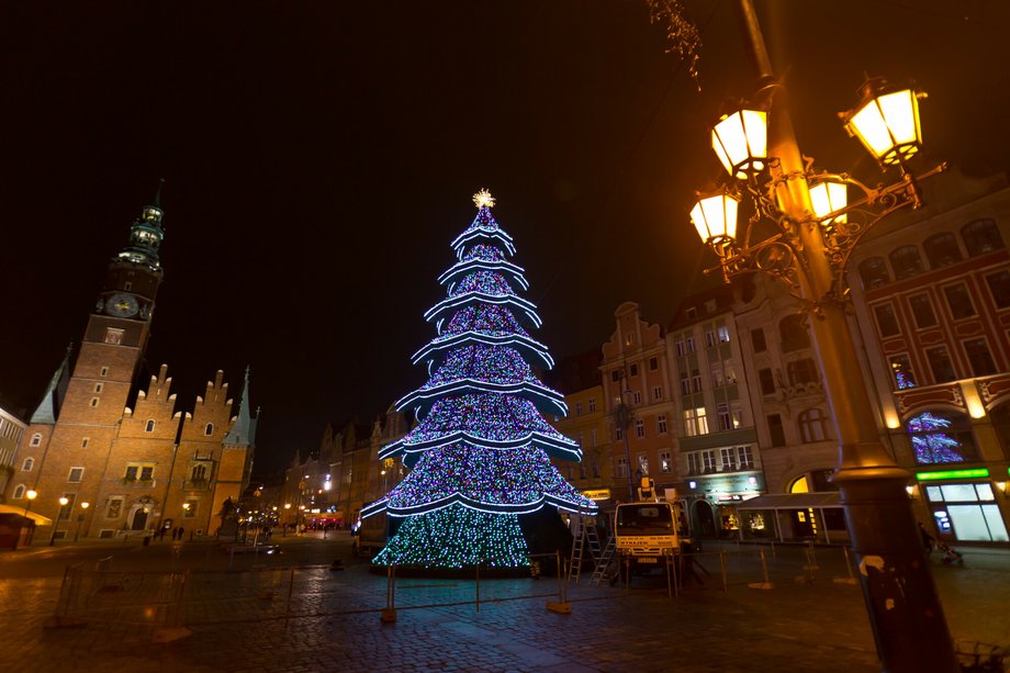 Choinka na wrocławskim Rynku