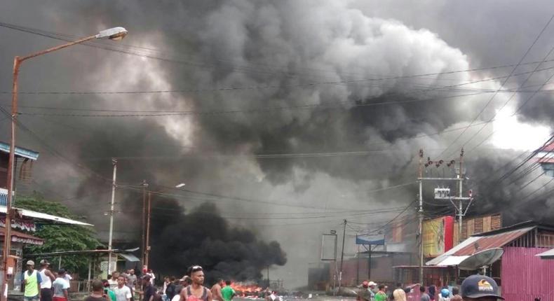 In Manokwari, the capital of West Papua province, chaos broke out with the local parliament building torched and nearly reduced to ashes