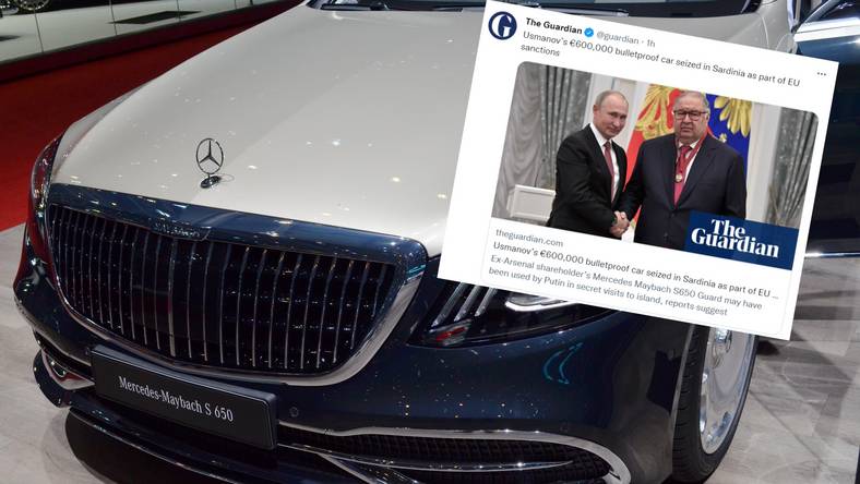 Kuloodporny Mercedes-Maybach wart 600 tys. skonfiskowany (screen: Twitter/guardian)