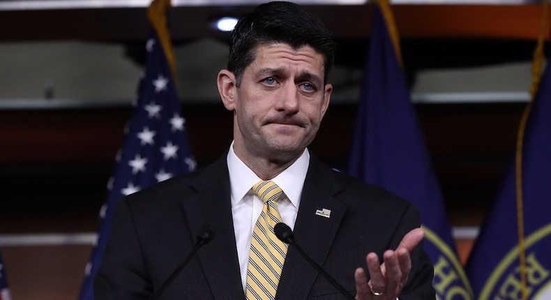 Paul Ryan speaking at a press conference on Capitol Hill