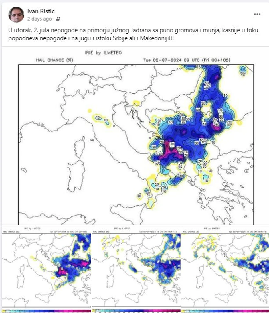 Munje i gromovi na Jadranu prelivaju se i na Srbiju