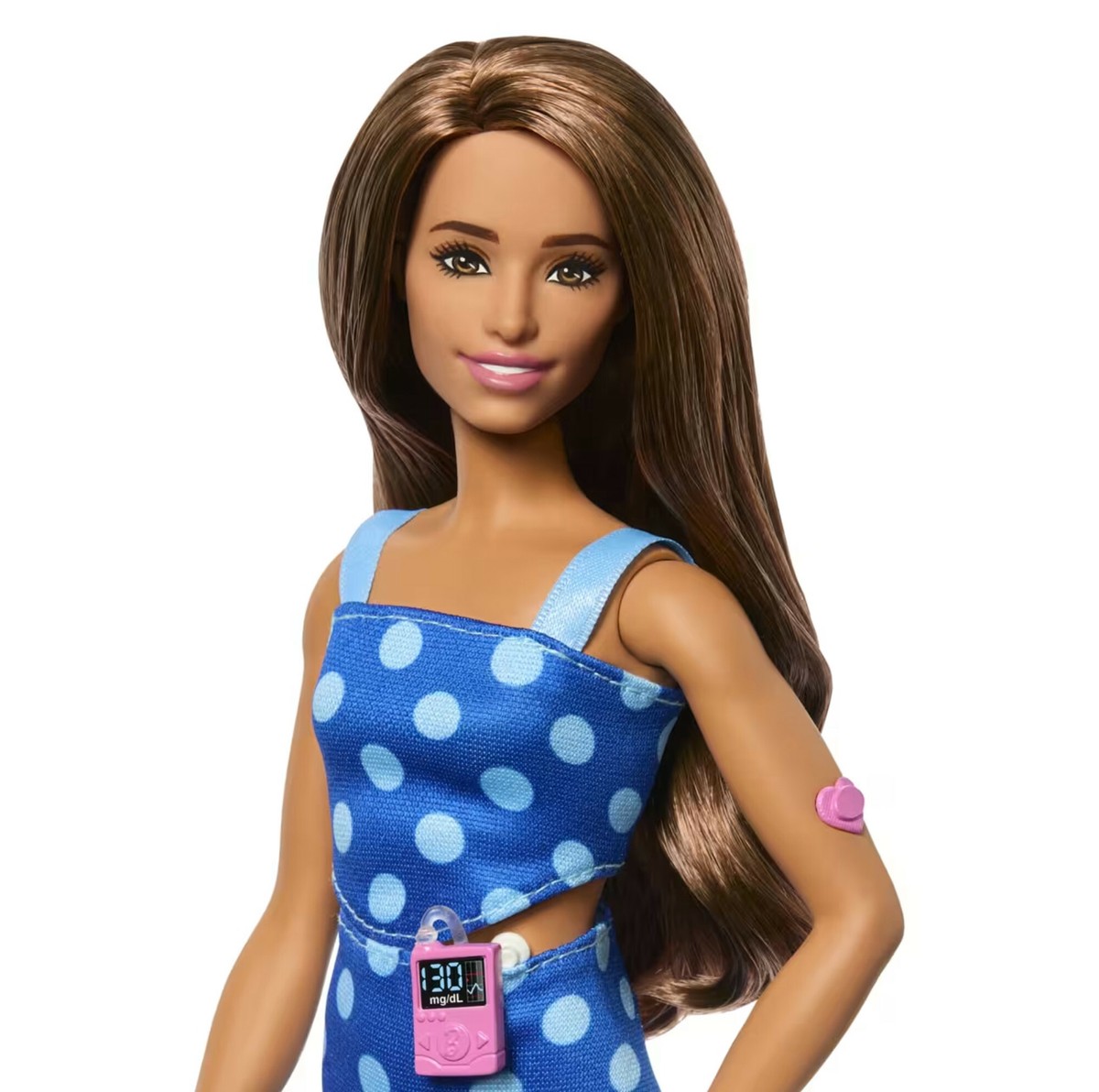 Lalka Barbie z pompą insulinową i glukometrem