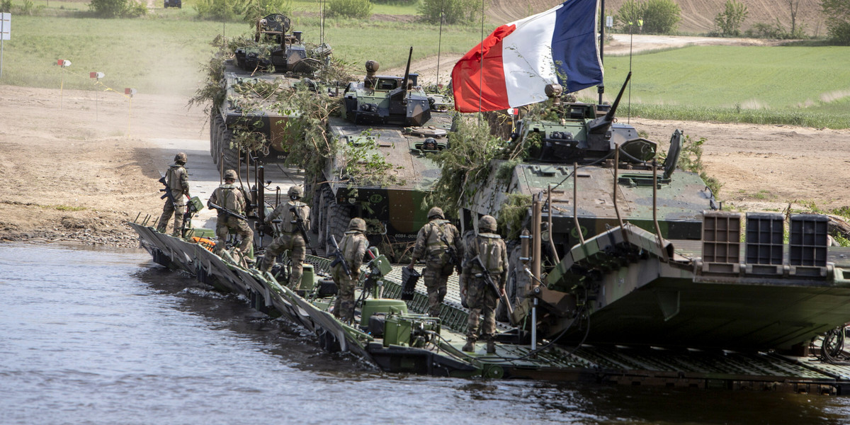 Francuscy żołnierze podczas ćwiczeń w Polsce