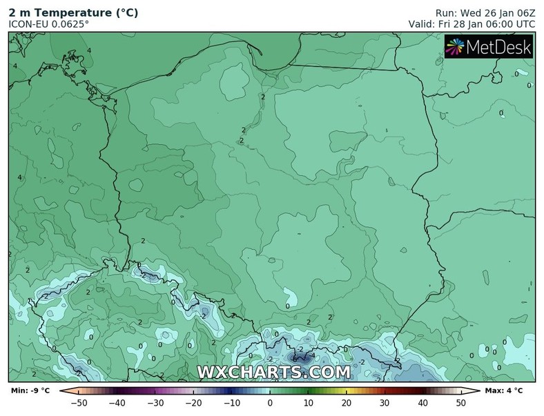 W większości kraju nawet w nocy nie zapowiadamy mrozu