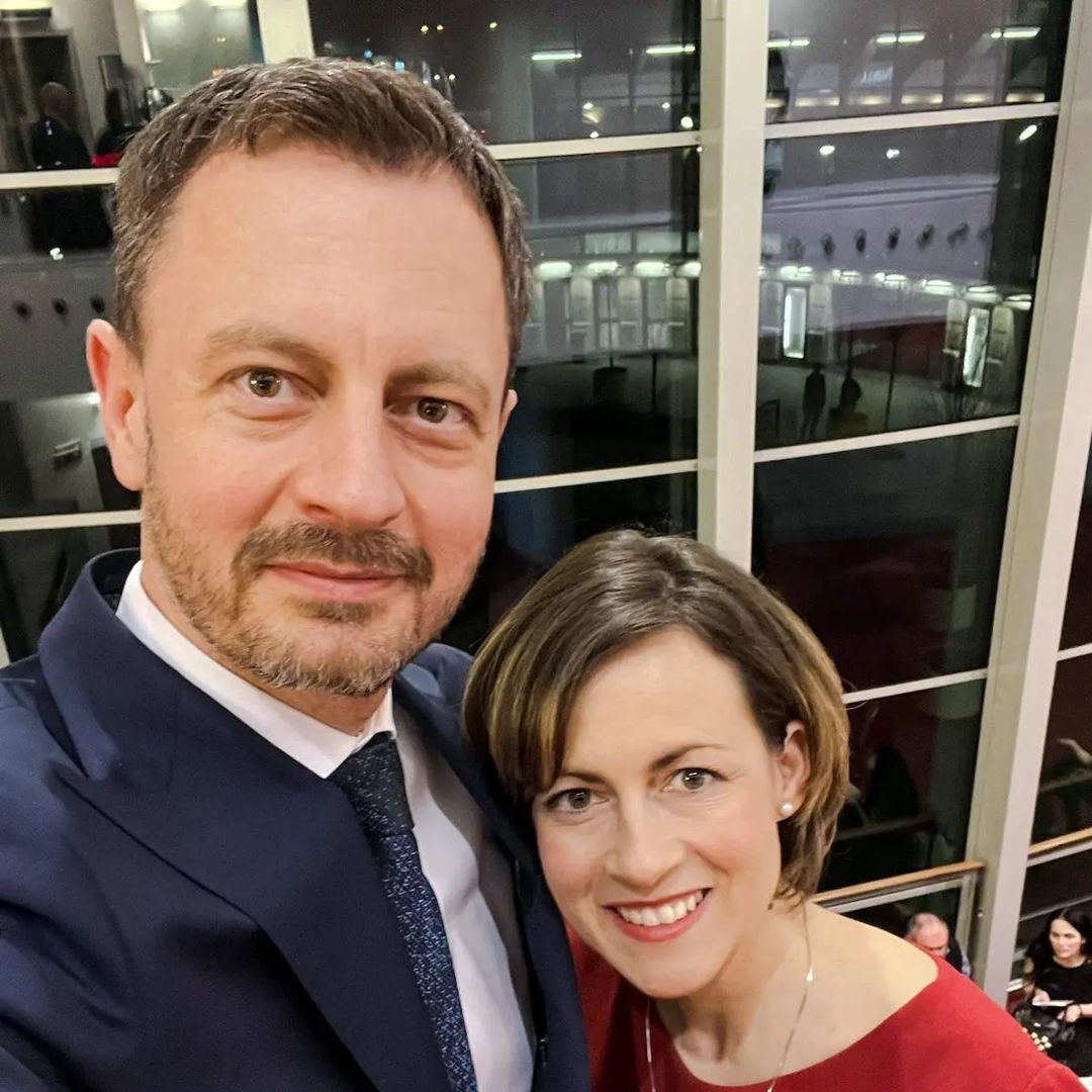 Slovenský premiér Eduard Heger s manželkou.