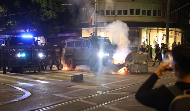 Scene sa protesta u Beogradu 