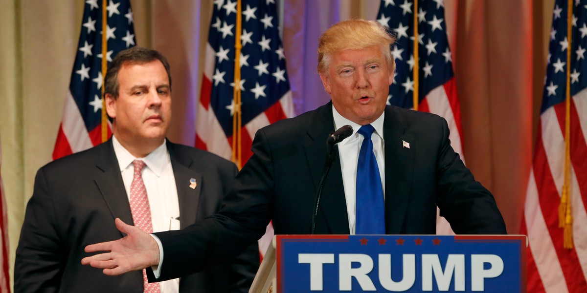 Chris Christie and Donald Trump.