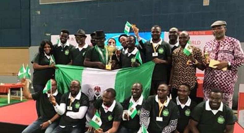 Team Nigeria beat 30 other countries to finish first at the 2019 2019 World Scrabble Championship (Twitter/WJighere)