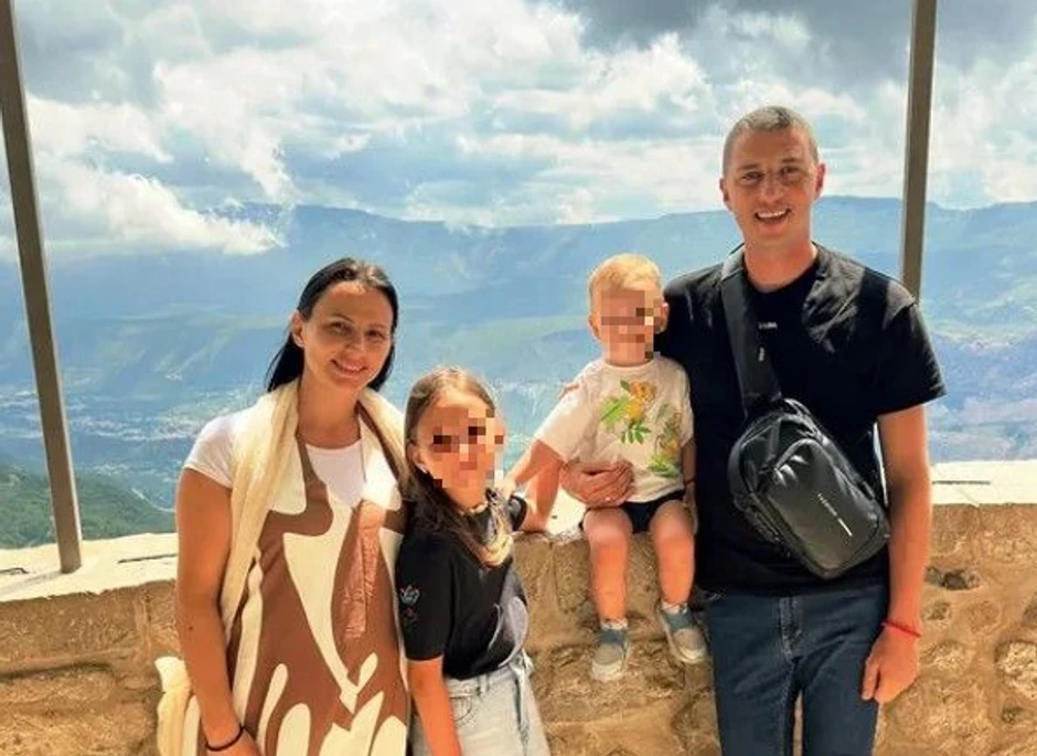 Sloba Đurković sa porodicom