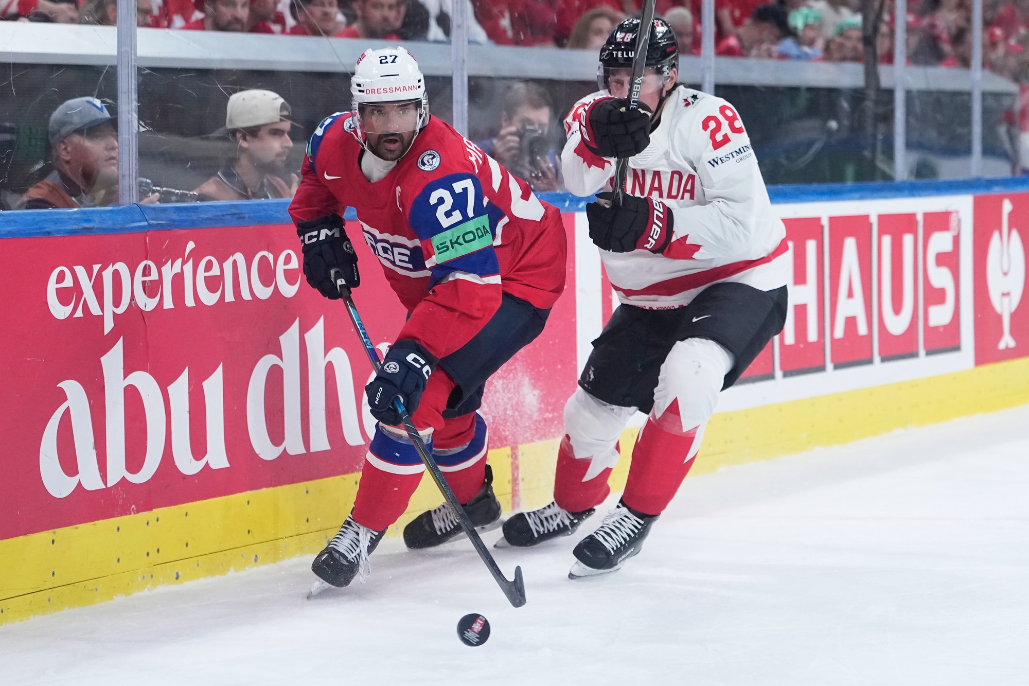 MS v hokeji 2026 - zápas o bronz: Kanada - Nórsko. 