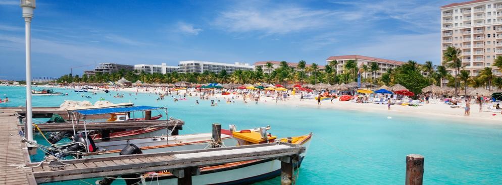 Palm Beach/Eagle Beach - popularna miejscowośc turystyczna na Arubie.