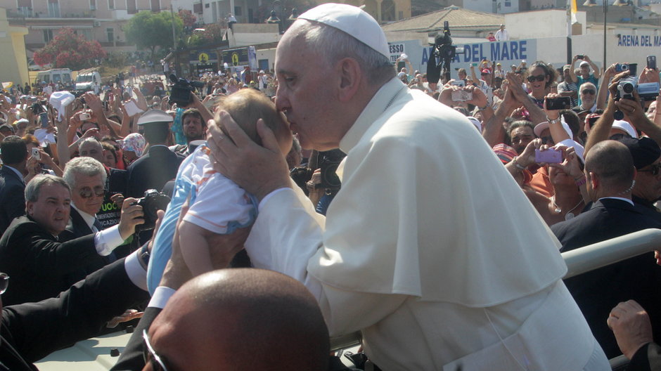 Papież Franciszek na wyspie Lampedusa, 2013 r. 