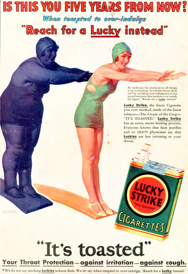 Papierosy "Lucky Strike", rok 1930