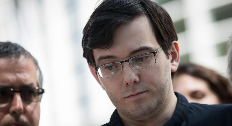 Martin Shkreli during his wire fraud trial in New York in 2017.