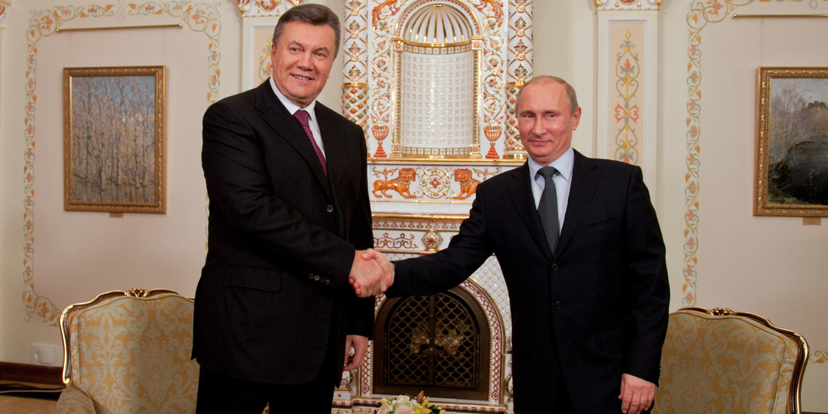 Wiktor Janukowycz i Władimir Putin. 