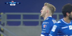 Jagiellonia - Lech (2:2): Przebojowa akcja Jóźwiaka, ale 20-latkowi zabrakło szczęścia. Piłka po rykoszecie o centymetry minęła bramkę rywala