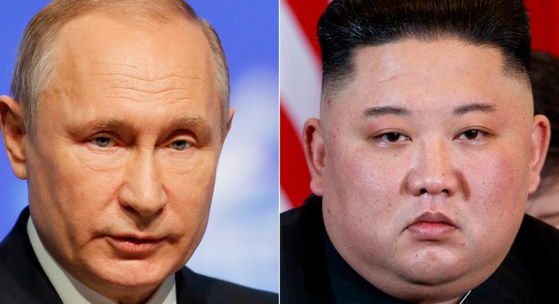 vladimir putin and kim jong un