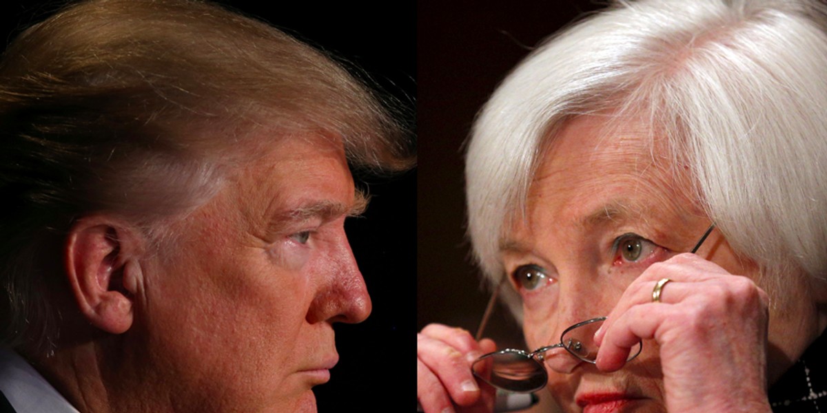 It looks as if Janet Yellen issued a point-by-point rebuke of Trump without ever mentioning his name