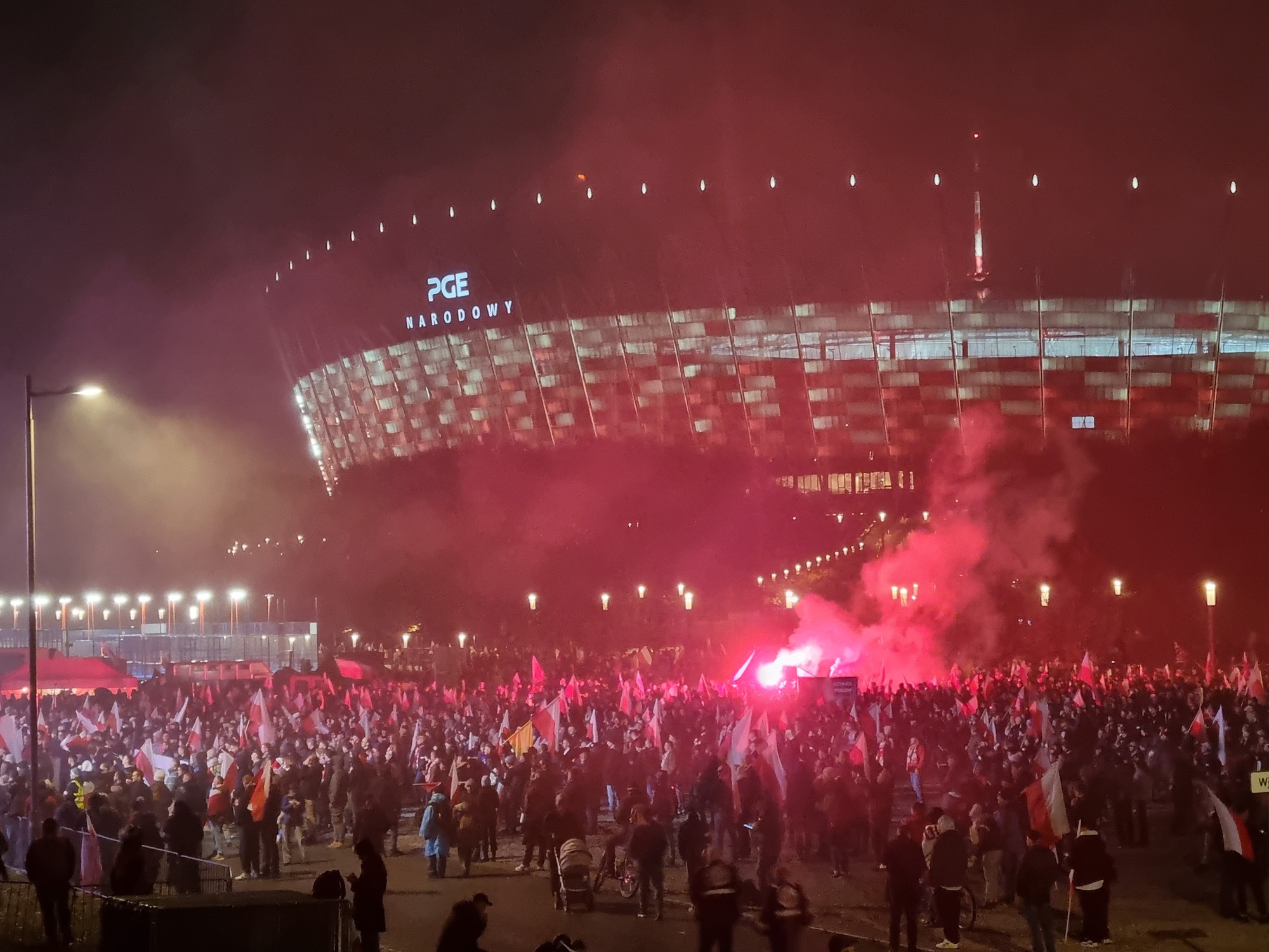 Pochod vo Varšave pri príležitosti Dňa nezávislosti.