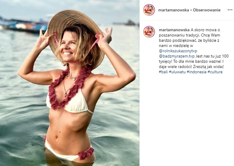 Marta Manowska na Instagramie