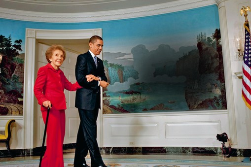 Nancy Reagan i Barack Obama w Białym Domu, 2 czerwca 2009 r. 