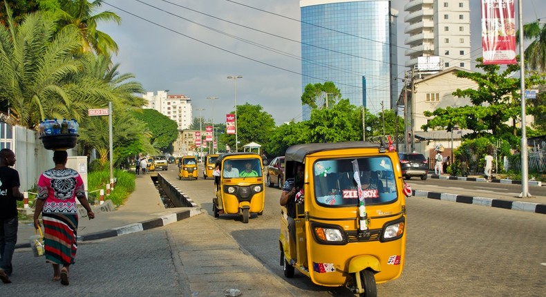 Image captured a Nigerian bank on Victoria Island, Lagos (Shutterstock)