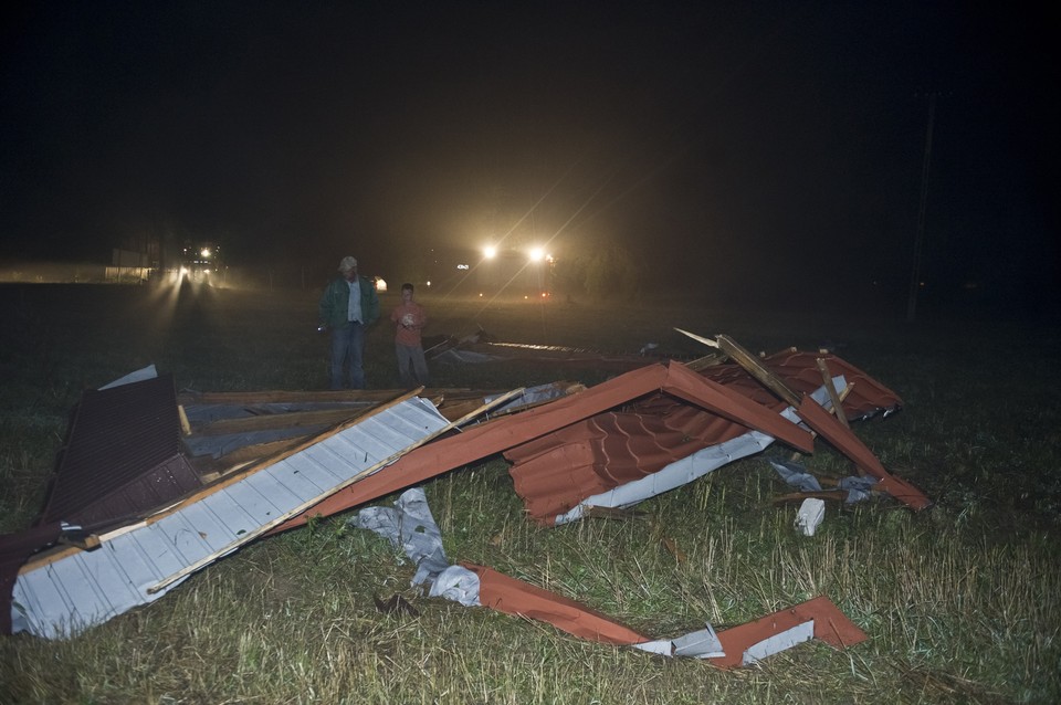 LUBELSKIE ZNISZCZENIA PO PRZEJŚCIU TRĄBY POWIETRZNEJ