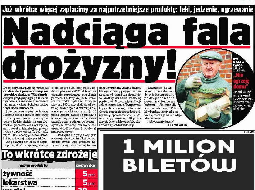 Nadciąga fala drożyzny