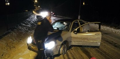 Pirat drogowy potrącił policjanta podczas pościgu. Padły strzały!