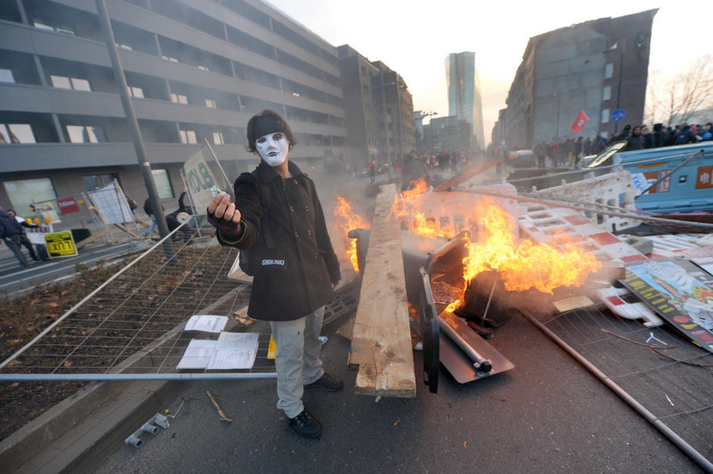 Organizatorem protestu jest antykapitalistyczny ruch Blockupy.