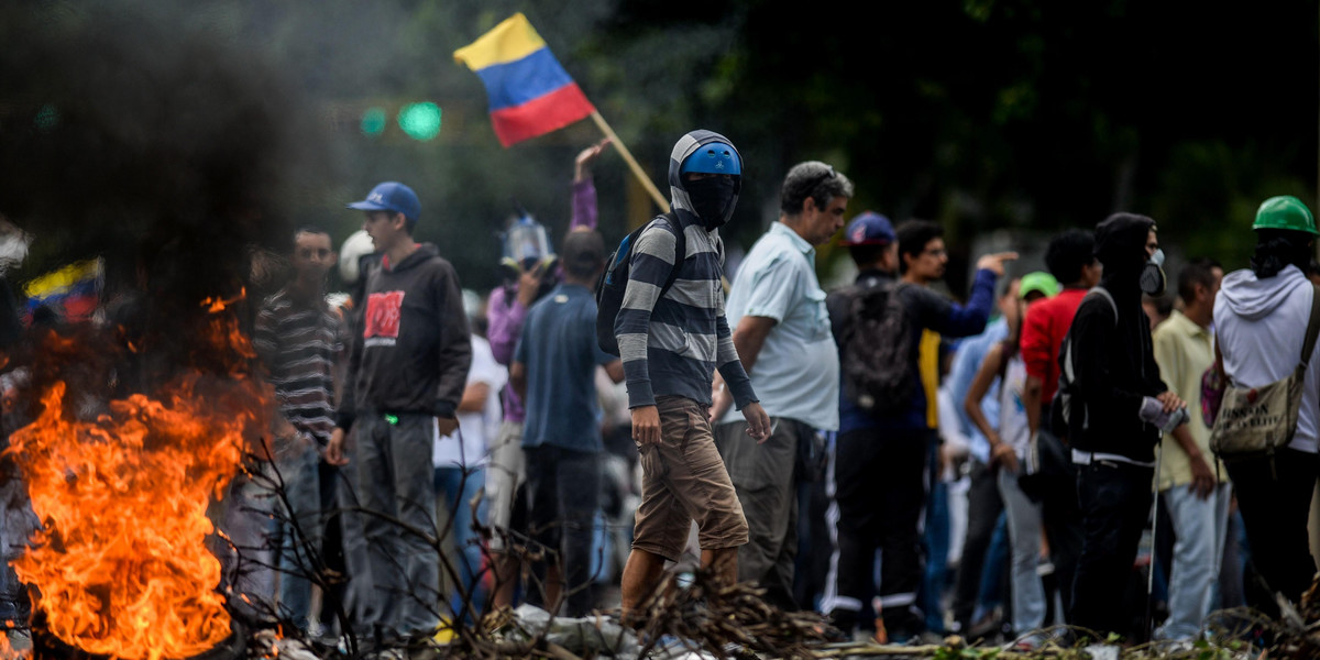 Demonstracja opozycji przeciw prezydentowi Maduro