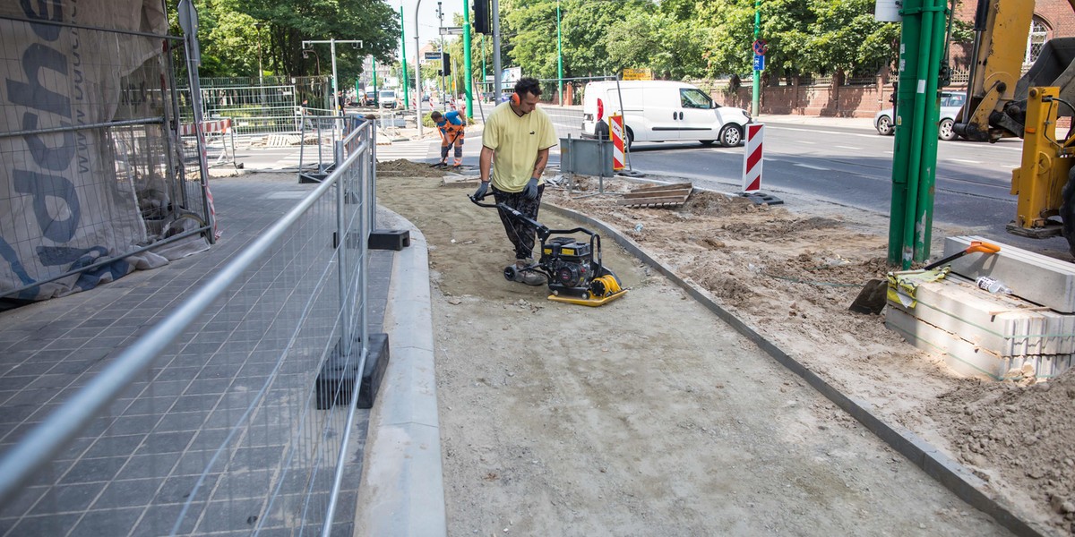 Budują ścieżkę rowerową na ul. Grunwaldzkiej