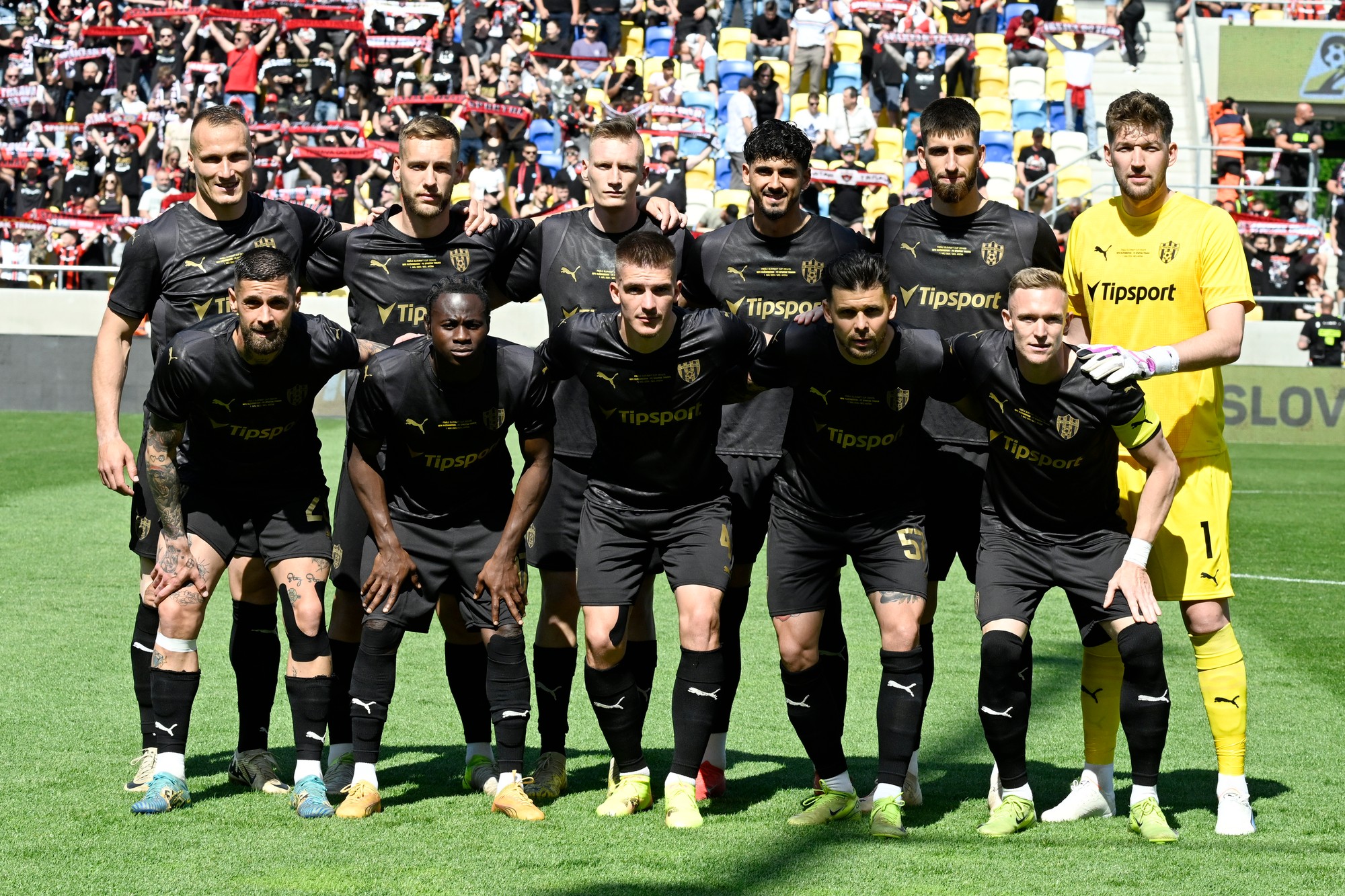 Futbalisti základnej jedenástky Spartaka Trnava. 