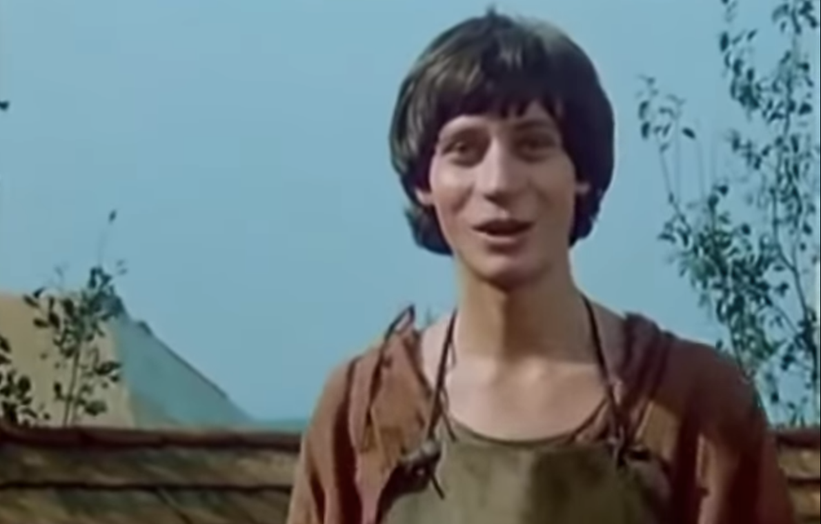 Český herec Pavel Kříž vo filme O statečném kováři.