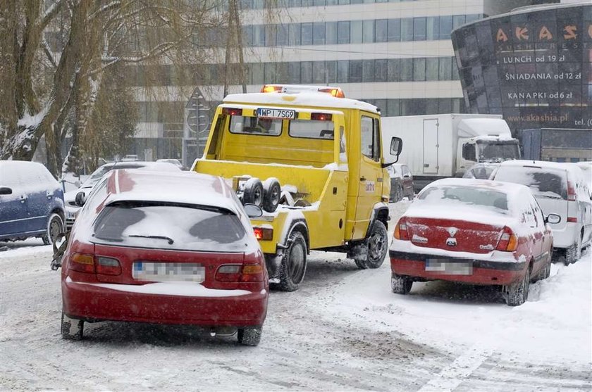 Strażnicy polują na kierowców,a  w mieście paraliż