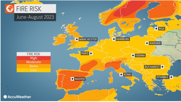 Europa północna tego lata doświadczy suszy i pożarów