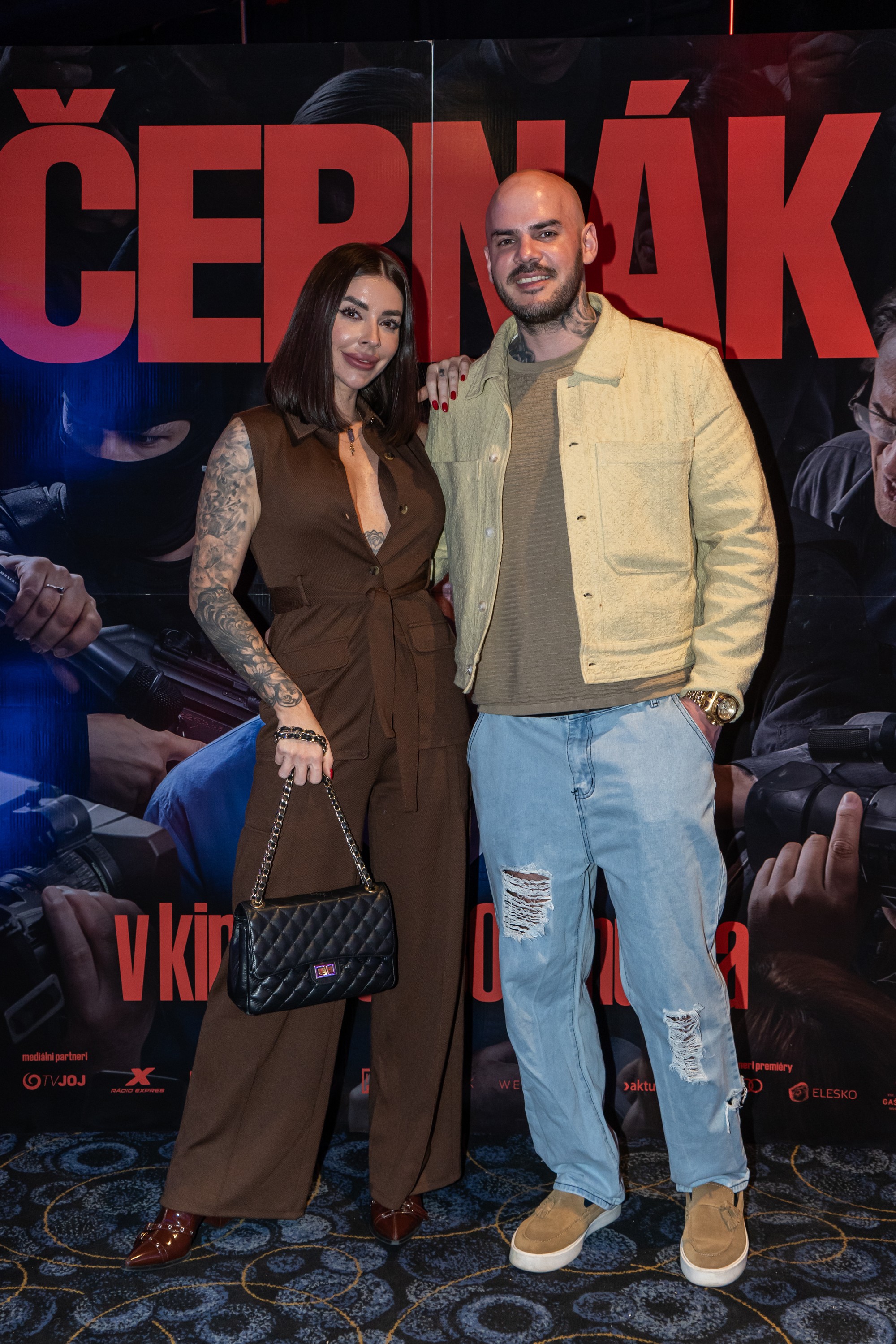Premiéra filmu Černák - Michael Švehla alias Majself a Júlia Švehlová.