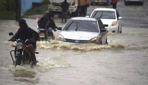 File image of flooded roads after heavy downpour in Nairobi, Kenya
