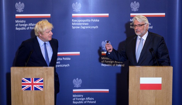 Ministrowie spraw zagranicznych RP Witold Waszczykowski i Wielkiej Brytanii Boris Johnson w Belwederze w Warszawie.