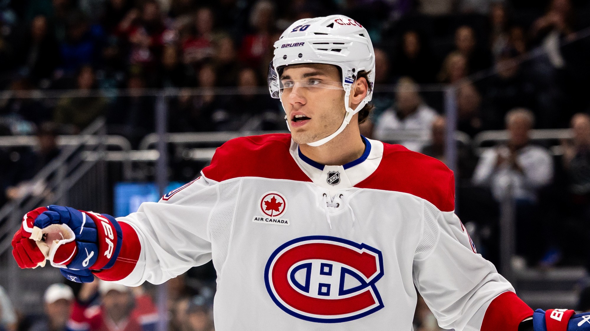 Slovenský hokejista Juraj Slafkovský (Montreal Canadiens).