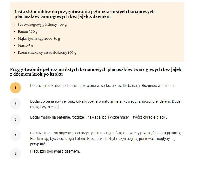 Przepis na pełnoziarniste bananowe placuszki sernikowe - FajneGotowanie.pl